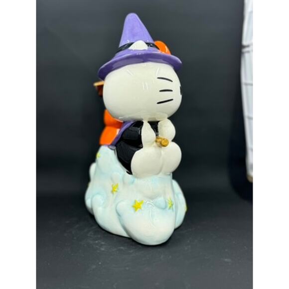 Hello Kitty 2024 Cute on clouds with  Broom And Pet Frog, Orange Bow, Purple Hat - Picture 7 of 9